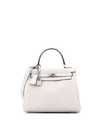 Kelly 25 Handbag Grey Togo with Palladium Hardware