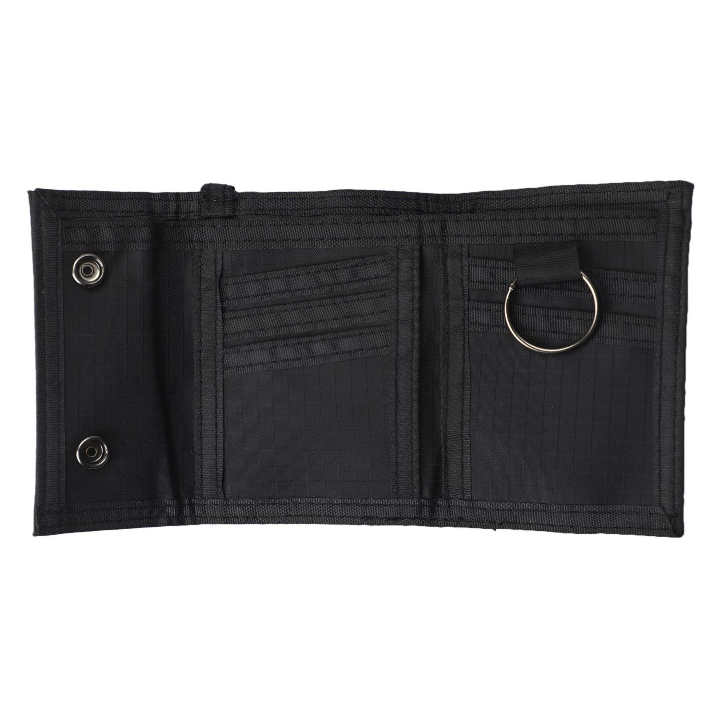 Мужской кошелёк Star Wars: The Mandalorian Din Djarin The Mandalorian Tri-fold Wallet with Keychain Clip, цвет: Чёрный — фото 3
