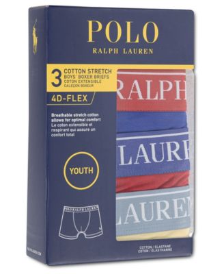 Boys' 8-20 Logo Boxer Briefs, 3-Pack Set