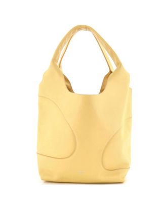 Debossed Cut-Out Hobo Bag Leather