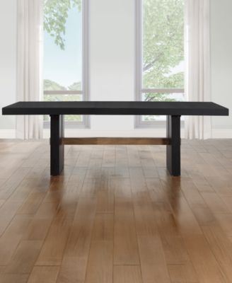 Macai 9-Pc. Wood Dining Set (Rectangular Table + 8 Upholstered Side Chairs)