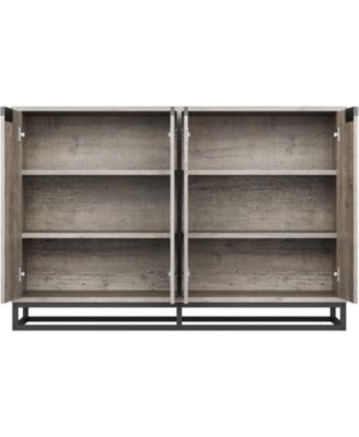 55" Buffet Sideboard Storage Cabinet, Modern Entryway Console with Adjustable Shelves