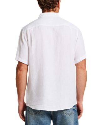 Men's Regular-Fit Solid Button-Down Linen Shirt