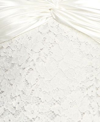 Juniors' Corded Sweetheart Neck Dress