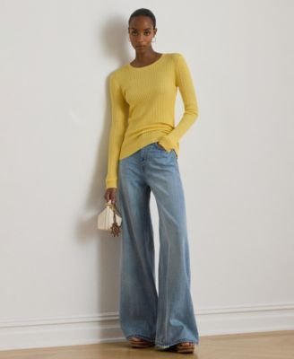 Women's Mini-Cable Crewneck Sweater