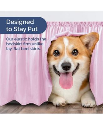 Ruffled Elastic Wrap Around Bedskirt 12 Inch Drop