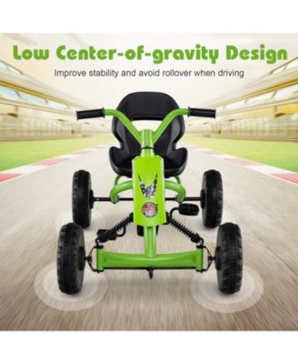 Go Kart for Kids 4 Wheel with Steering Handlebars and Adjustable Seat