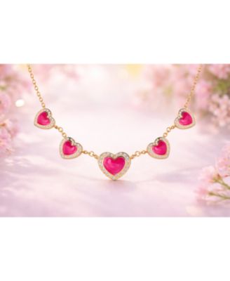 Girls 18K Hypoallergenic Heart Pendant Necklace