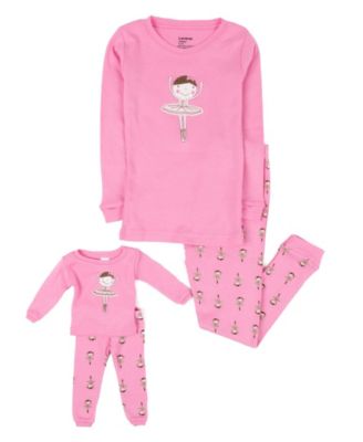 Big Girls 6-14 Matching Doll Snug-Fit Cotton Long Sleeve Pajamas