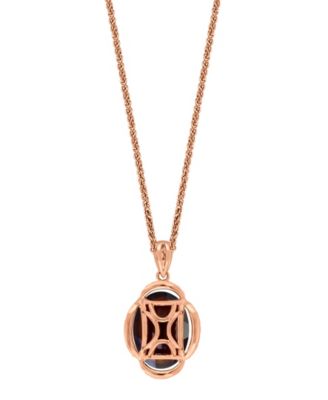 Garnet (7-5/8 ct. t.w.) & Diamond (1/5 ct. t.w.) 18" Pendant Necklace in 14k Rose Gold