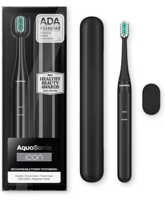Icon Rechargeable Electric Toothbrush - ADA Accepted, Magnetic Holder, Slim Travel Case, 2 Brushing Modes, Smart Time