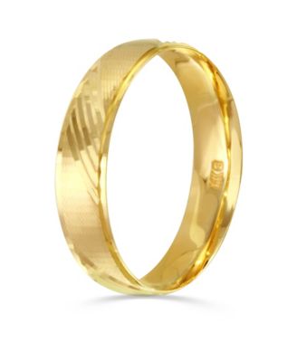 Diagonal Textured Wedding Band in 14k Gold