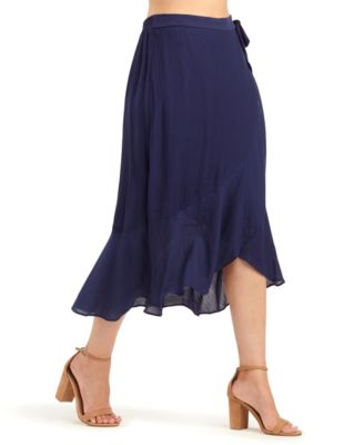 Women's Textured Tulip Ruffle A-Line Skirt