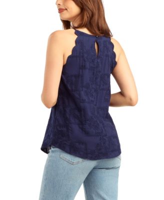 Women's Patchwork Embroidery Halter Neck Top