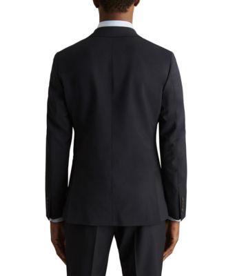 Men's Tailored-Fit Wool-Blend Single-Breasted Suit Blazer