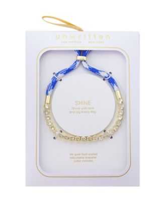 Cubic Zirconia and Cord Tennis Bolo Bracelet