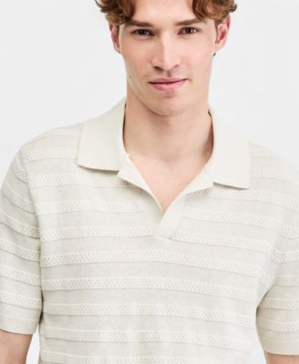 Men's Linen-Blend Polo Shirt