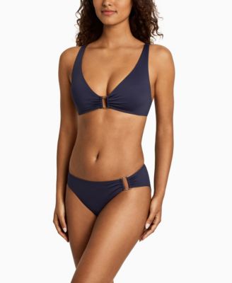 Women's Ring Over-The-Shoulder V-Neck Bikini Top