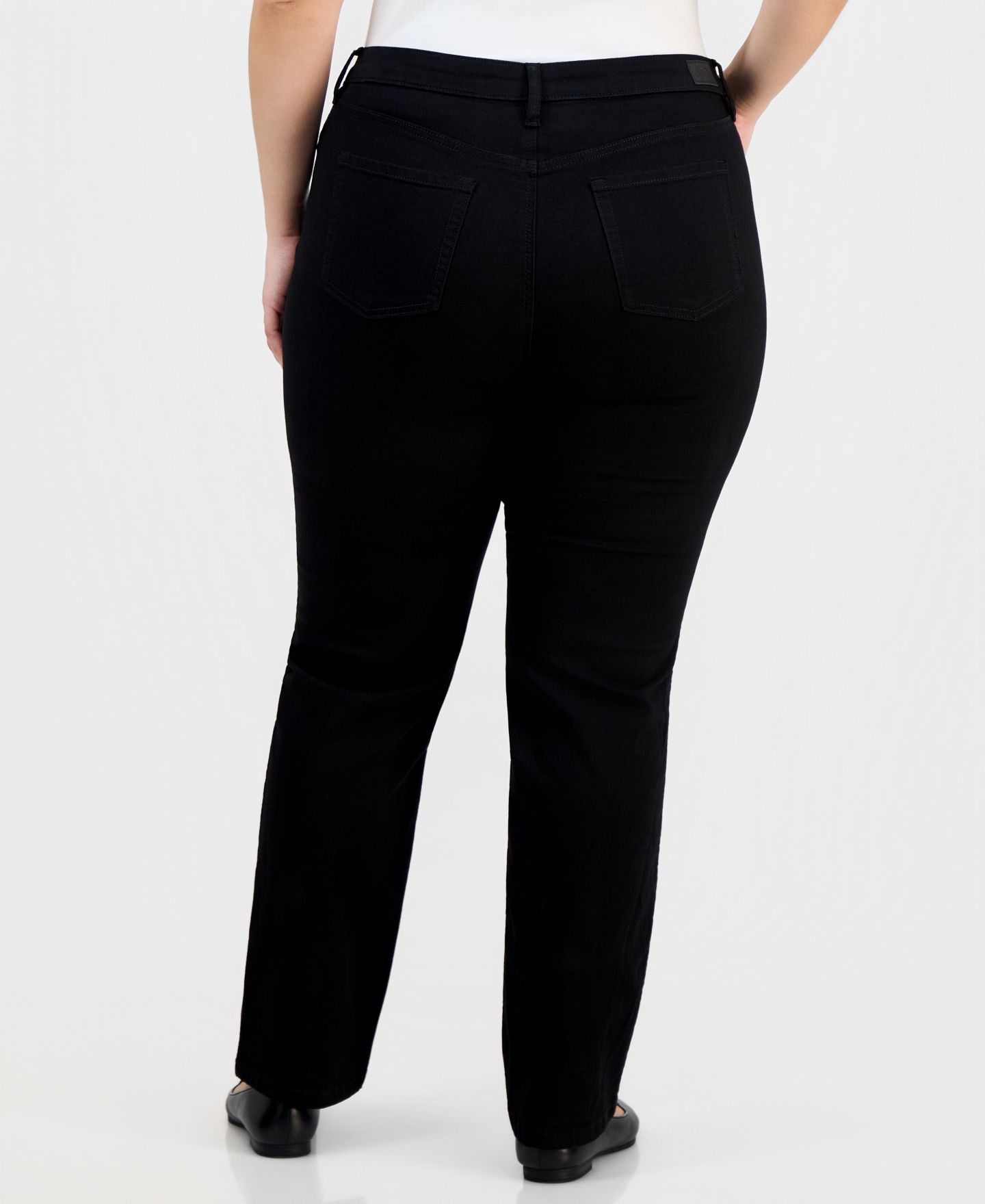 Женские джинсы Jones New York Plus Size Lexington Straight-Leg, цвет: Оникс варёный — фото 4