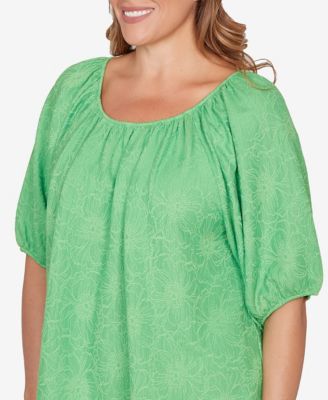 Plus Size Textured Convertible Knit Top
