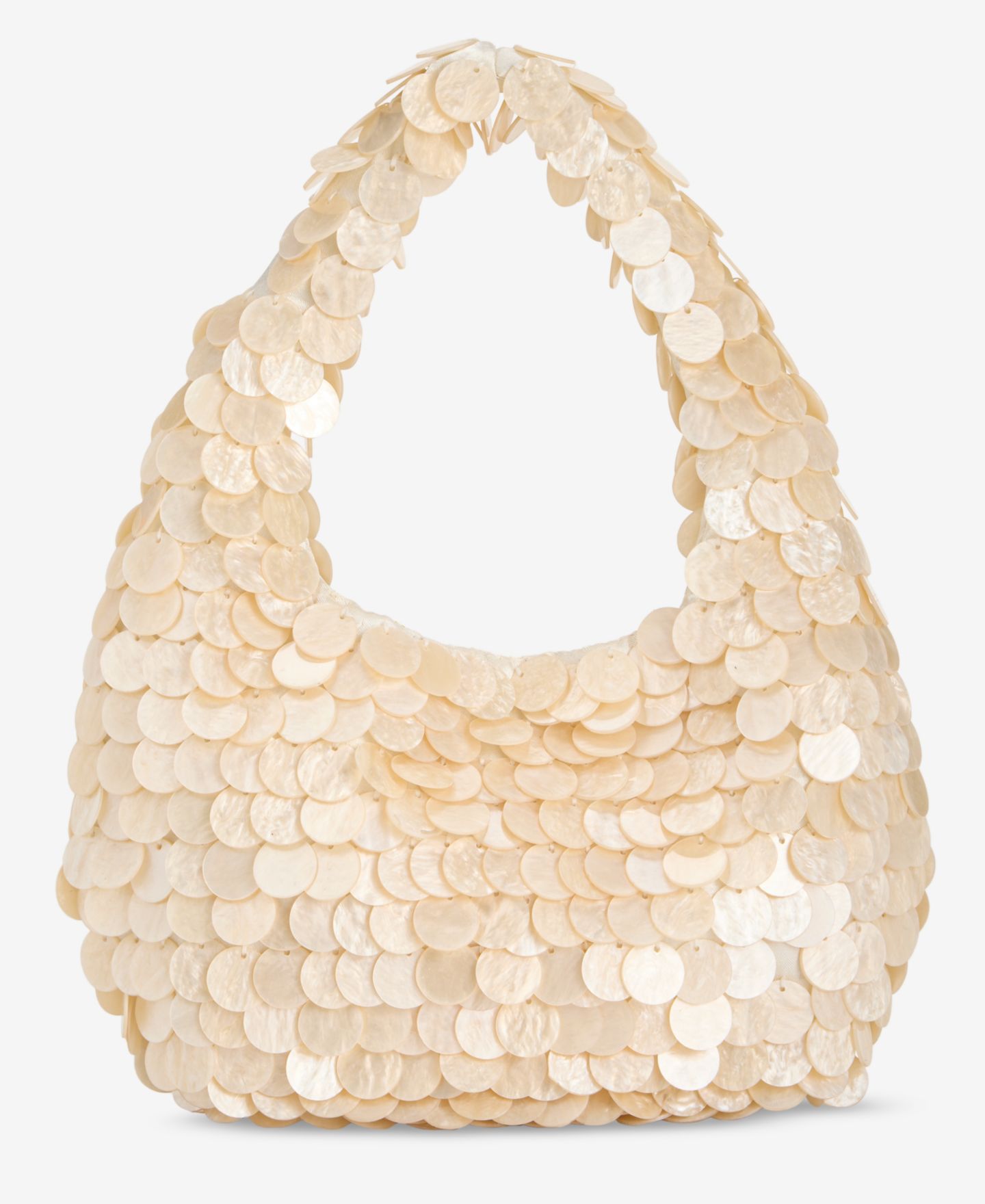 Женская сумка I.N.C. International Concepts Mini Hobo Shell Paillettes, цвет: Натуральный — фото 1