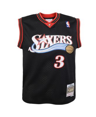 Big Boys and Girls Allen Iverson Black Philadelphia 76ers 2000-01 Swingman Road Jersey
