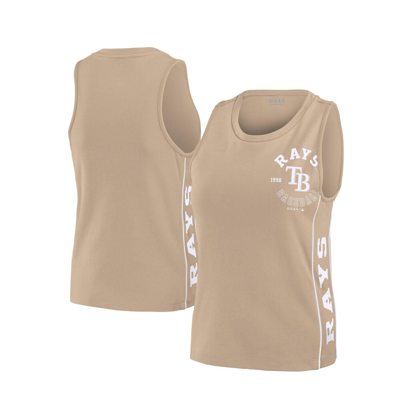 Женский топ WEAR by Erin Andrews Tan Tampa Bay Rays Tonal — фото 1