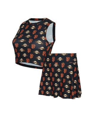 Women's Black San Francisco Giants Knit Tank Top & Skort Set
