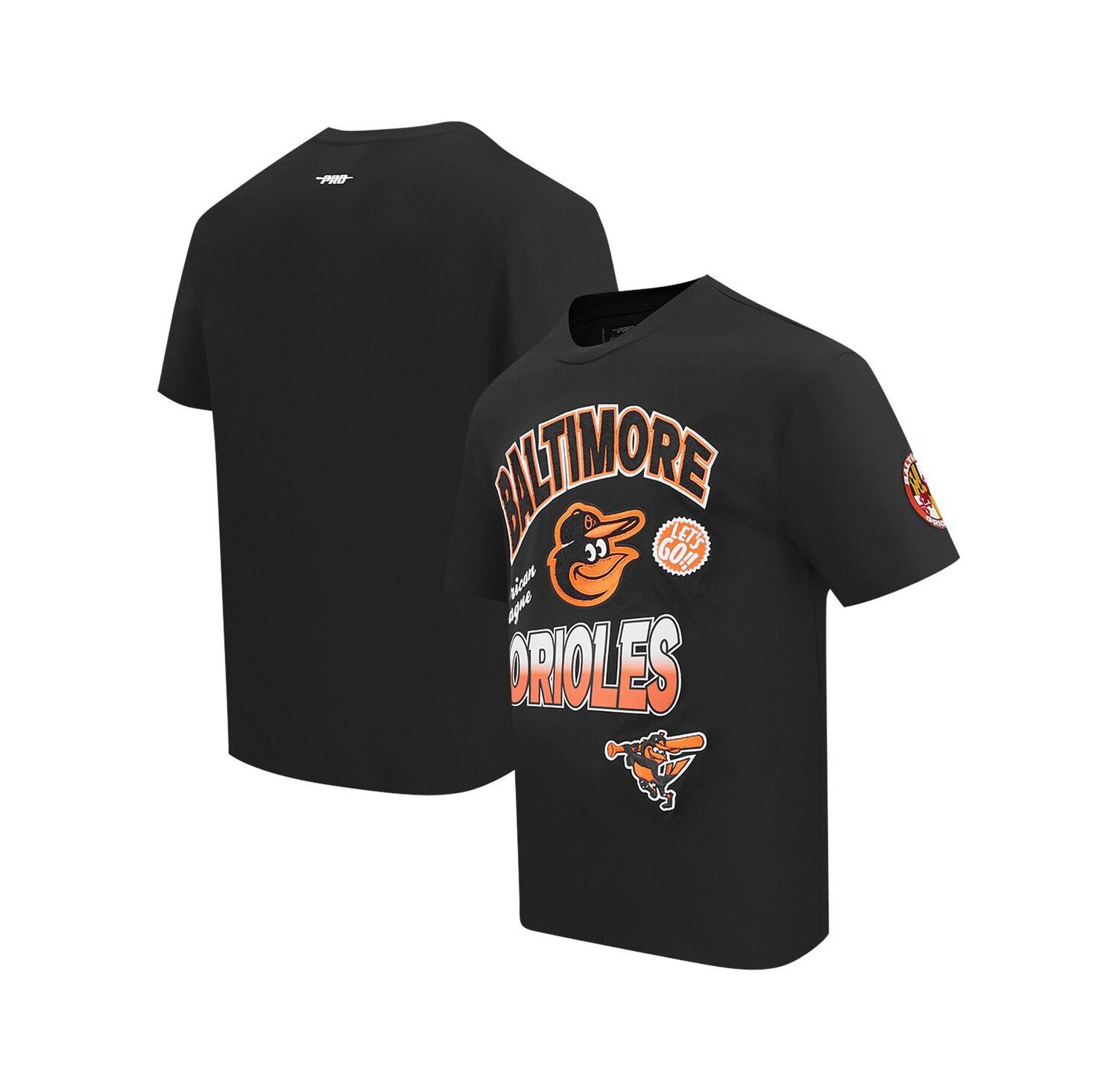 Men's Black Baltimore Orioles Turn It Up Dropped Shoulder T-Shirt