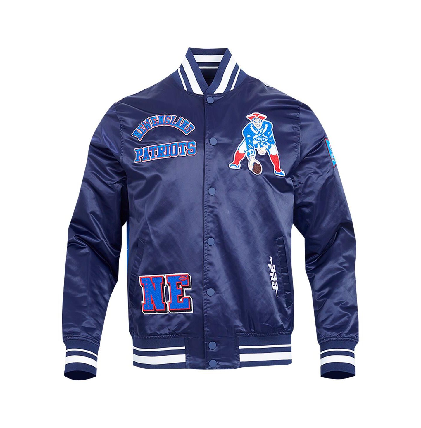 Мужская куртка Pro Standard Navy New England Patriots Sublimated Satin Full-Snap — фото 4