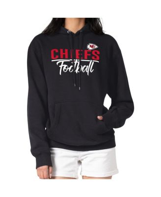 Women's Black Kansas City Chiefs Graphic Fleece Pullover Hoodie