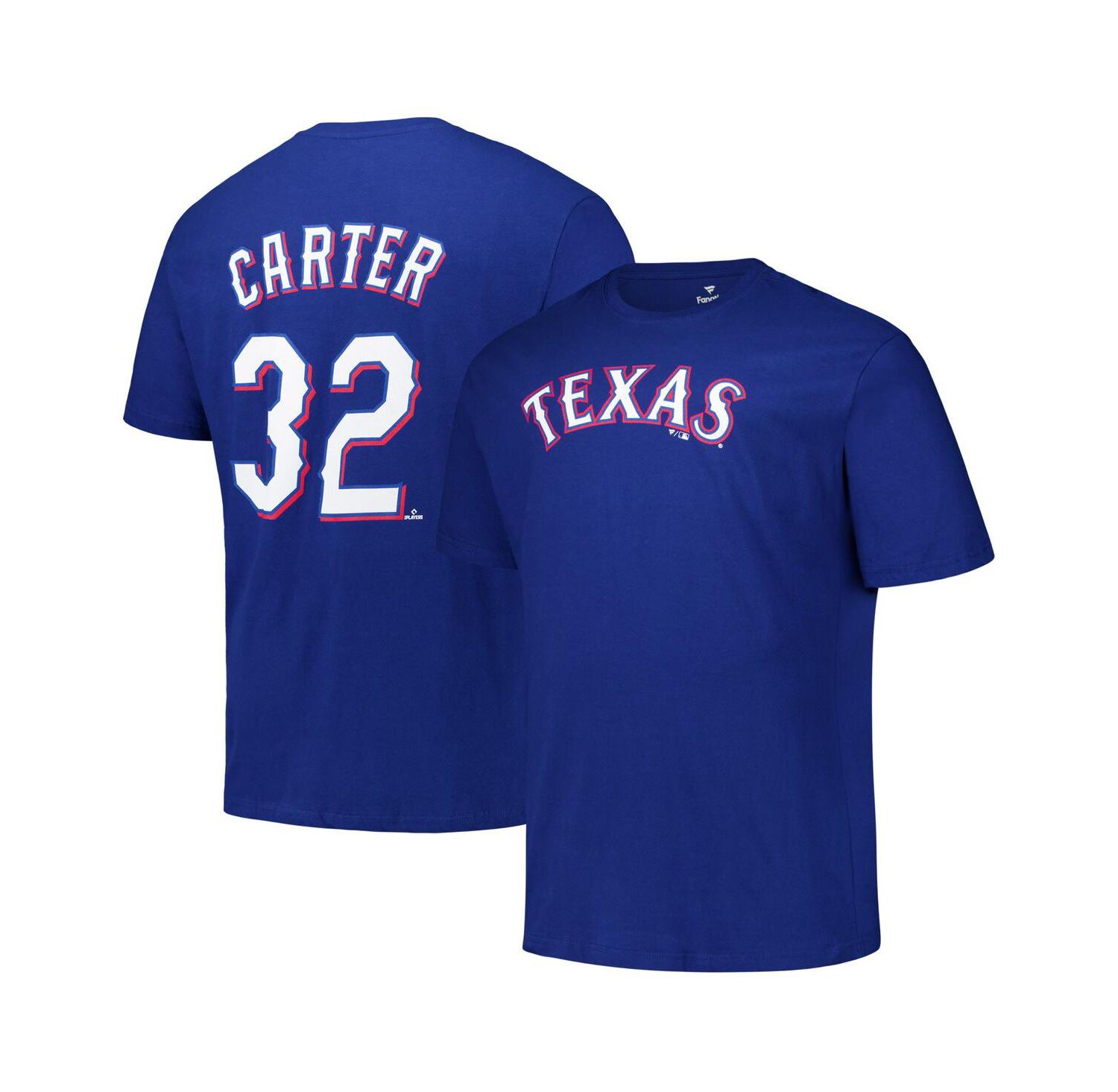 Men's Evan Carter Royal Texas Rangers Big & Tall Name & Number T-Shirt
