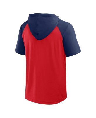 Men's Red St. Louis Cardinals Prime Raglan Short Sleeve Hoodie T-Shirt