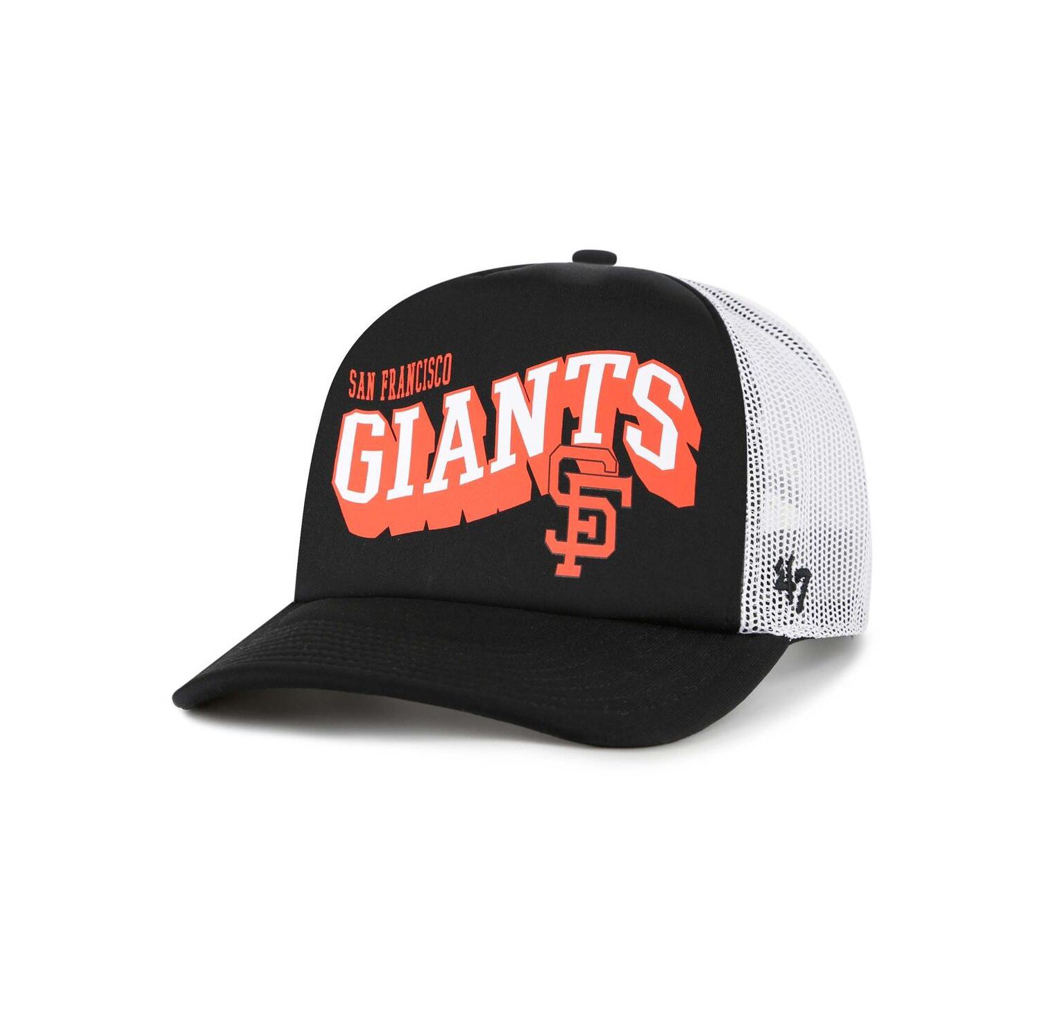 Men's Black San Francisco Giants Meander Foam Trucker Snapback Hat