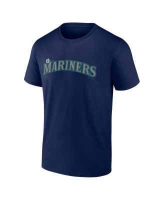 Men's Navy Seattle Mariners Wordmark T-Shirt