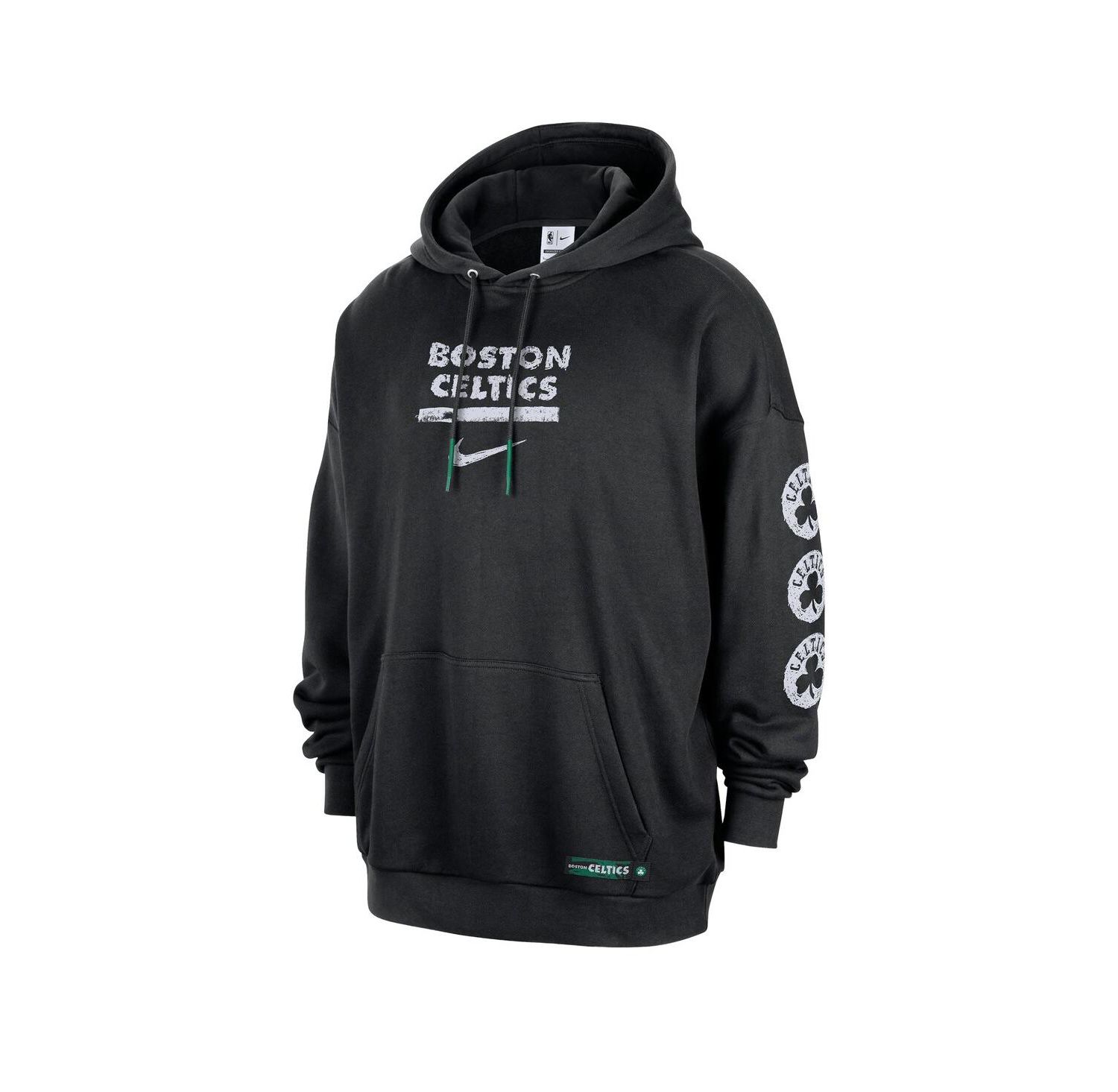 Men's Black Boston Celtics Courtside Club Premium Hoodie