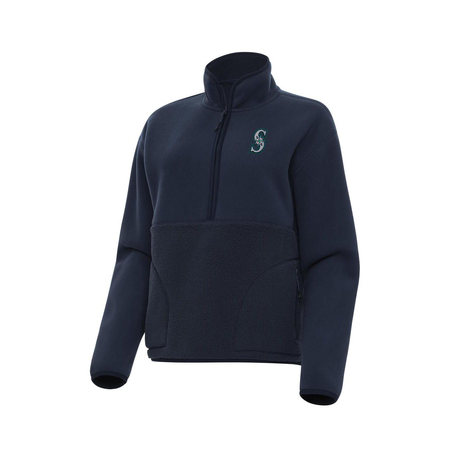 Женская толстовка Antigua Navy Seattle Mariners Figure Half-Zip — фото 1