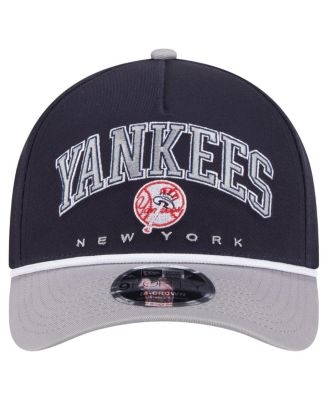 Men's Navy/Gray New York Yankees Arch 9FORTY A-Frame M-Crown Adjustable Hat