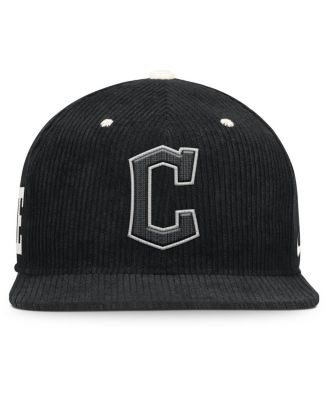Men's Black Cleveland Guardians Pro Corduroy Structured Snapback Hat