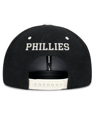 Men's Black Philadelphia Phillies Pro Corduroy Structured Snapback Hat
