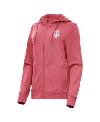 Women's Heather Crimson Indiana Hoosiers Seeker Full-Zip Hoodie Jacket