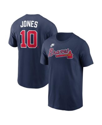 Men's Chipper Jones Navy Atlanta Braves Cooperstown Collection Name & Number T-Shirt
