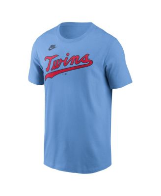 Men's Kirby Puckett Light Blue Minnesota Twins Cooperstown Collection Name & Number T-Shirt