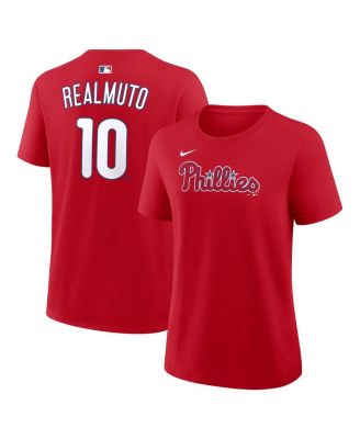 Women's J.T. Realmuto Red Philadelphia Phillies Name & Number T-Shirt