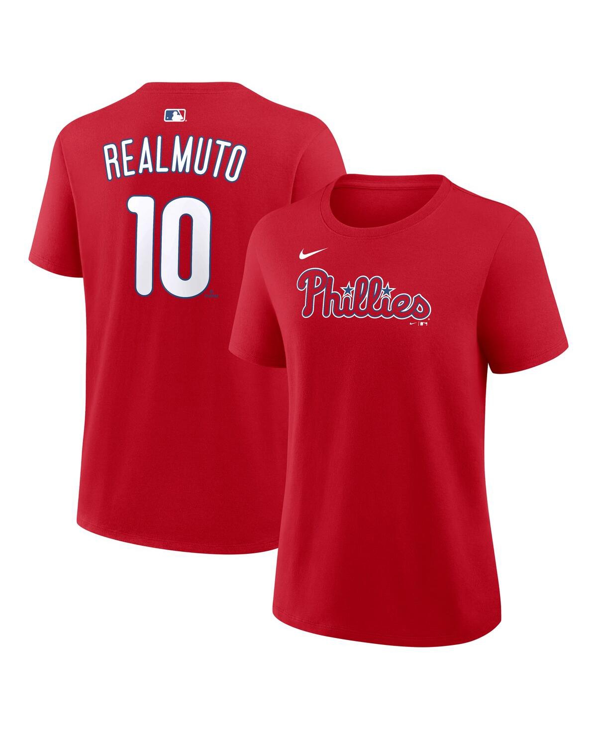 Nike Women's J.t. Realmuto Red Philadelphia Phillies Name Number T-Shirt - Red