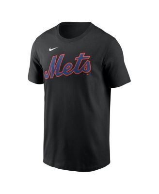 Men's Francisco Lindor Black New York Mets Home Name & Number T-Shirt