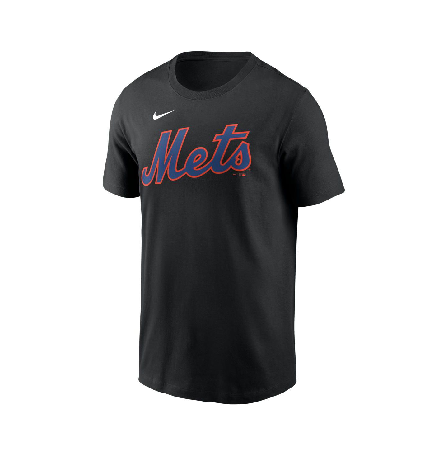 Мужская футболка Nike Francisco Lindor Black New York Mets Home Name & Number — фото 2
