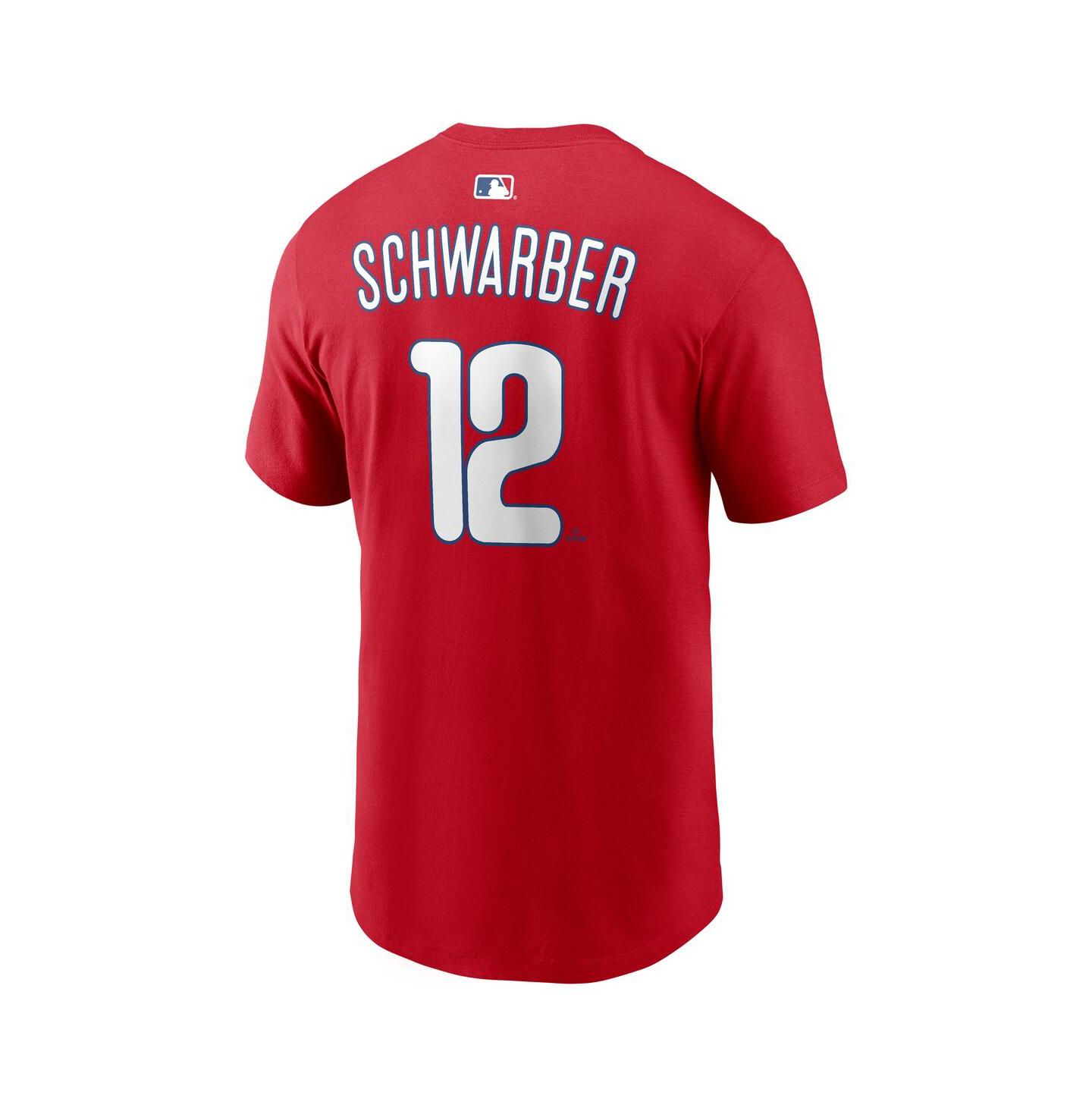 Мужская футболка Nike Kyle Schwarber Red Philadelphia Phillies Name & Number — фото 3