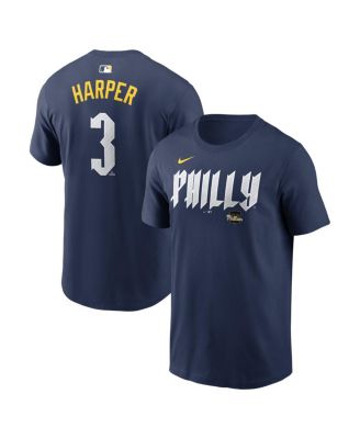 Men's Bryce Harper Navy Philadelphia Phillies City Connect Name & Number T-Shirt