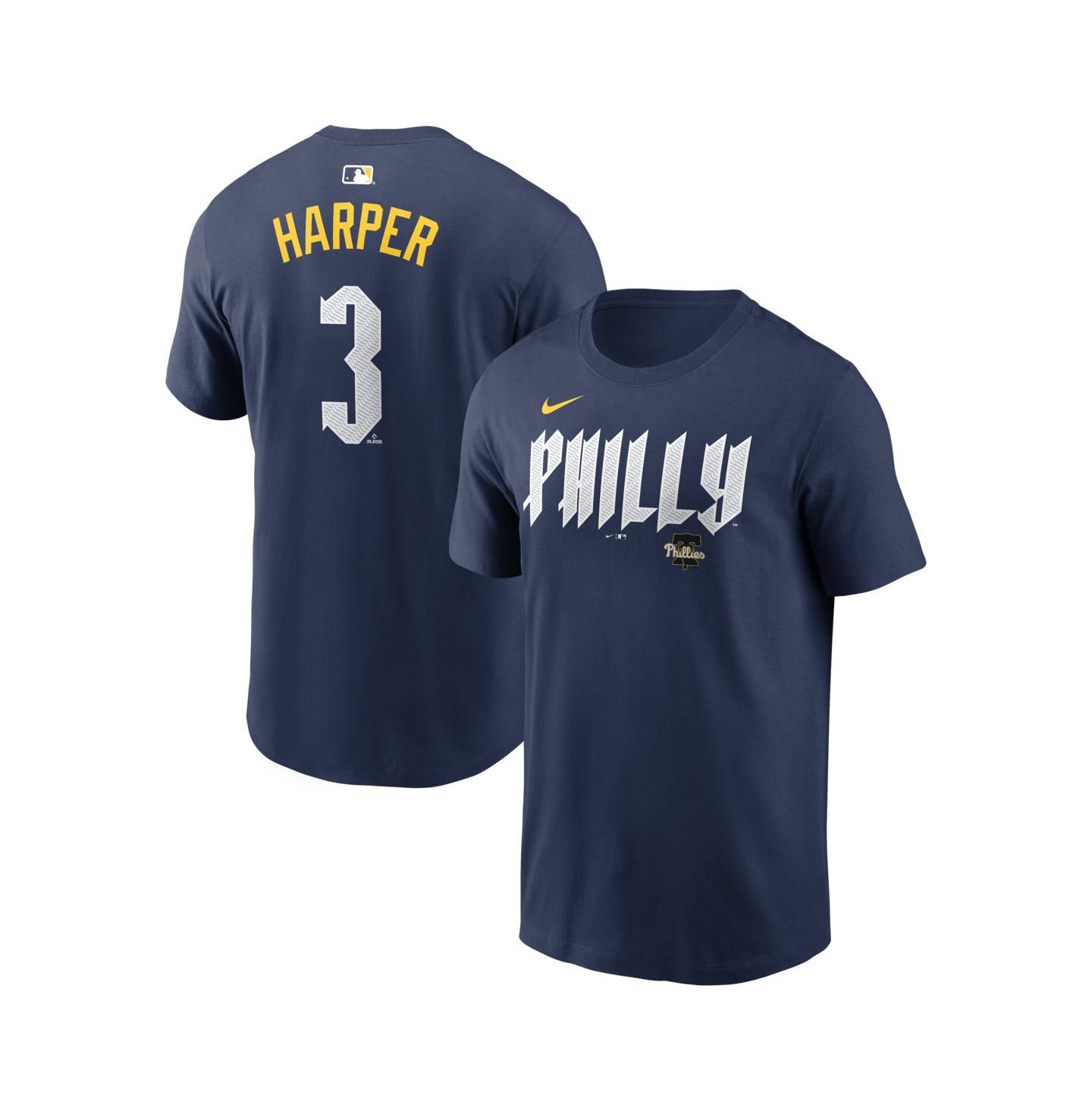 Мужская футболка Nike Bryce Harper Navy Philadelphia Phillies City Connect Name & Number — фото 1